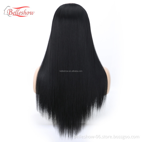 Hot sell Clips in on hair wig long straight hair  head set 360 traceless synthetic fiber  wig head U-shaped wig